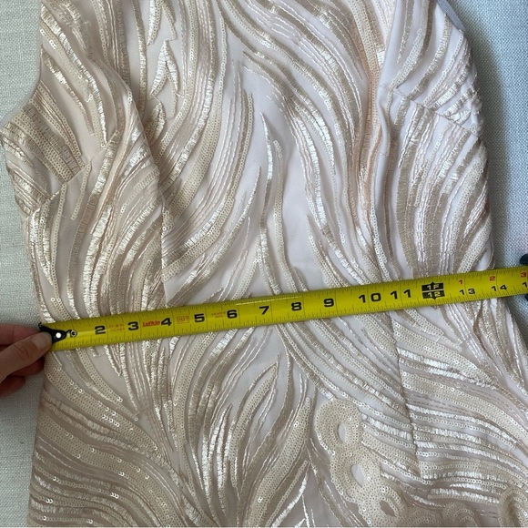 Vintage Peach Beaded Sleeveless Cocktail Dress 2 - Picture 6 of 14